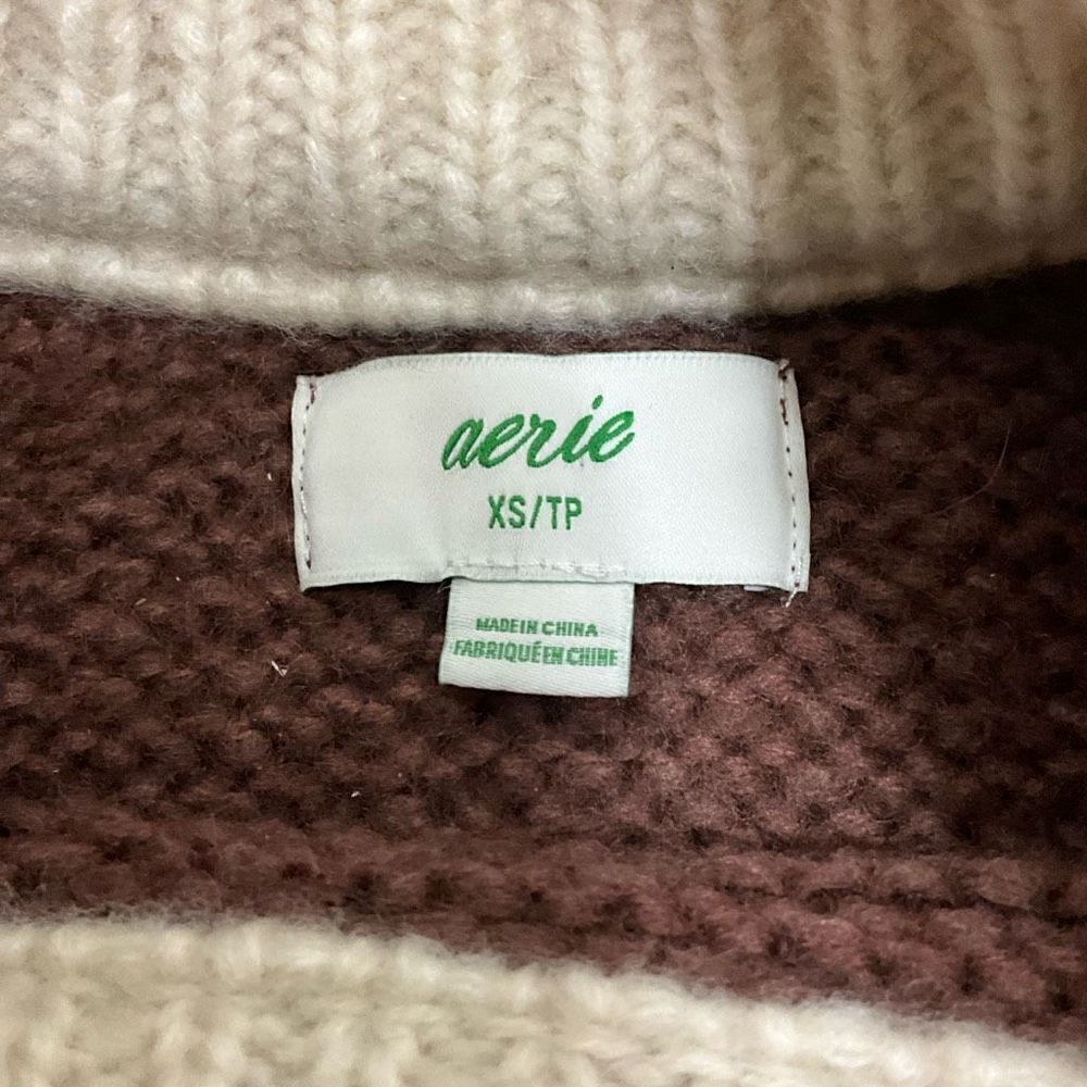 AERIE Fair Isle Wool Blend Chunky Sweater - Picture 4 of 6